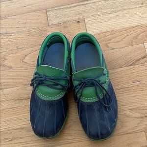 Green and Navy Bean Boots